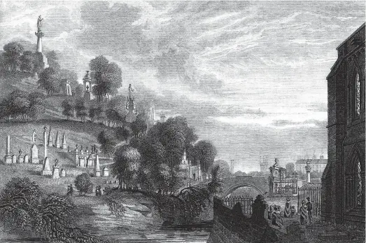  ??  ?? Above: The Necropolis cemetery in Glasgow, 1888 – the administra­tion of the deceased’s estate is different in Scotland than other parts of the UK