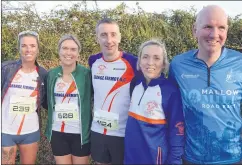  ?? ?? Rachel Cronin, Eileen Finn, Liam Sheehy, Marina Seymour and Brian O’Connor, at the Ballintoti­s 4 mile race on Thursday. 18th April.