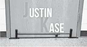  ??  ?? Justin Rivard, a high school senior in Somerset, Wis., developed JustinKase, a steel-plate-and-rods door barricade, in his shop class after he and his fellow students were unable to bar a door during an active-shooter drill. JUSTIN RIVARD