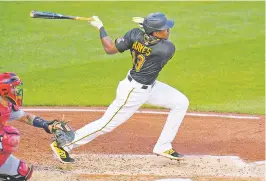  ?? GENE J. PUSKAR/ASSOCIATED PRESS FILE PHOTO ?? The Pirates’ Ke’Bryan Hayes, a first-round pick in 2015, made his major league debut on Sept. 1 and showed his promise with a double and solo homer.