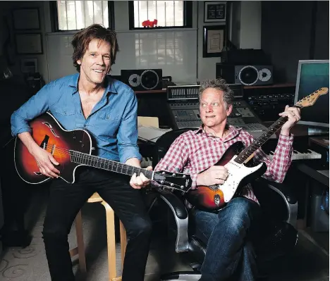  ?? CHRISTOPHE­R SMITH/THE ASSOCIATED PRESS ?? Brothers Kevin Bacon, left, and Michael have been performing together for 25 years.