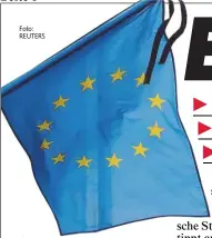  ?? Foto: REUTERS ?? Die EU-FlaggeFl trägt Trauer – in ganz Brüssel wehen die Fahnen auf Halbmast.