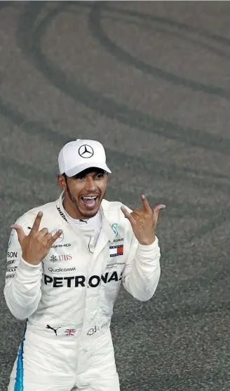  ?? HASSAN AMMAR/AP–25/11/2018 ?? Tecnologia. O inglês Lewis Hamilton conquistou seu quinto título na F-1 nesta temporada