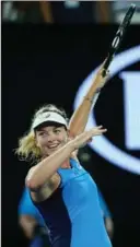  ?? CLIVE BRUNSKILL, GETTY IMAGES ?? Coco Vandeweghe celebrates after victory in her fourth-round match against Angelique Kerber of Germany.