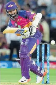  ?? PT ?? Pune Supergiant coach Stephen Fleming feels Ajinkya Rahane could be putting pressure on himself in a bid to score big.