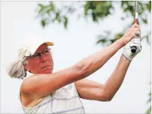  ?? JULIE JOCSAK THE ST. CATHARINES STANDARD ?? Chris Critelli tees off at the Ontario Senior Ladies Golf Championsh­ips at Twenty Valley in this August 2012 file photo.