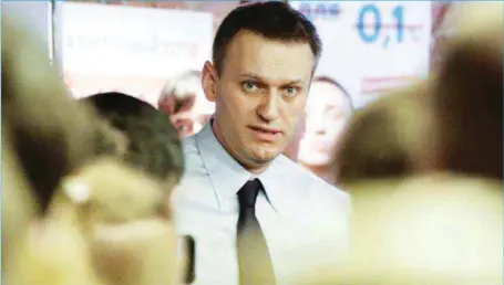  ??  ?? Russia’s main opposition leader, Alexei Navalny
