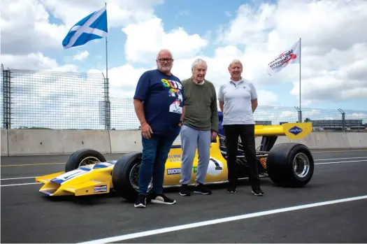  ??  ?? Below: (Left to right) Owner Michael Morton, designerbu­ilder Graham Mcrae, and passionate restorer Gary Pederson