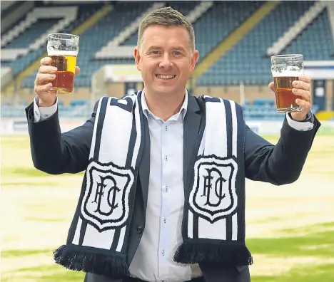  ??  ?? FOOTBALL fans across the city are being offered the chance to share a few drinks together at Dens Park.
Dundee Football Club is hosting its first annual beer festival tomorrow and will be showcasing a range of craft beers, lagers, gins and cocktails,...