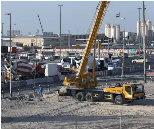  ?? Photo by Kiran Prasad ?? Road and flyover bridge constructi­on work in progress near Khaleej Times office in Al Quoz, Dubai, on Wednesday. The RTA has announced traffic diversion in the area until July. —