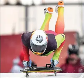  ??  ?? L’Allemand Axel Jungk n’a pas croisé de Français sur la piste de skeleton.