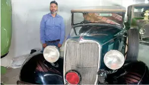  ?? Supplied photos ?? Mohammad Luqman Ali Khan with a 1934 Ford Model B in Hyderabad. —