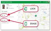  ??  ?? Discover where your Android device is – and lock it and erase it – using Find My Device