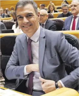  ?? José Luis Roca ?? Pedro Sánchez, el pasado martes en el Senado en la sesión de control.