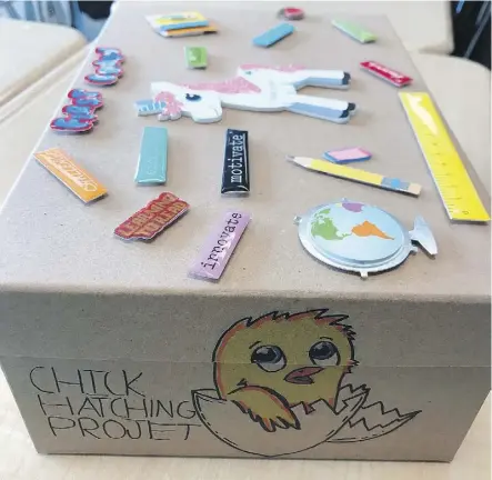  ?? SEVGI UNAY ?? Students created a teacher appreciati­on box and filled it with notes and memories as a thank you.