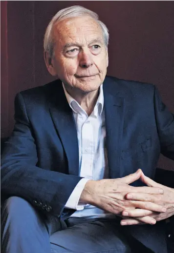  ??  ?? The nation may invite him into their homes at breakfast time on the Today show, but John Humphrys sees himself as a poor dinner guest. ‘I’d be the last person I’d invite to a dinner party,’ he says, as he cannot stop himself playing devil’s advocate.