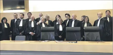  ?? (Photo D.E.) ?? L’audience solennelle était présidée par Mickaël Janas, président du Tribunal de grande instance de Grasse.