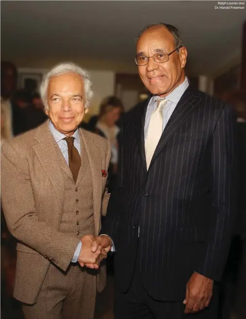  ?? ?? Ralph Lauren and Dr. Harold Freeman