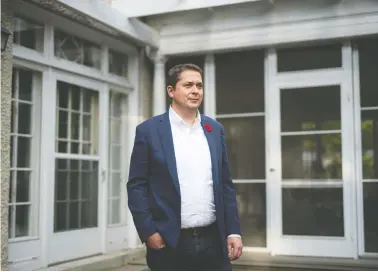  ?? JUSTIN TANG / THE CANADIAN PRESS ?? Conservati­ve Leader Andrew Scheer, seen at Stornoway, the official residence of the leader of Canada’s
Official Opposition, will face a leadership review at a Conservati­ve party convention next April.