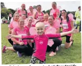  ??  ?? All the heroes from yesterday’s Race For Life Pretty Muddy 5k in Cardiff including little Crystal pictured with the Crystal Crusaders