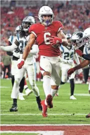  ?? GETTY IMAGES ?? Arizona Cardinals running back James Conner leads the NFL with 11 rushing touchdowns.