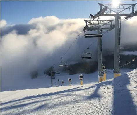  ?? THE CANADIAN PRESS/HANDOUT ?? Mount St. Louis Moonstone, about 145 kilometres north of Toronto, has felt the chill of the extreme weather. Between Dec. 27 and 29, typically its busiest during Christmas season, it attracted about half of the number of visitors than normal.