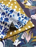  ??  ?? FUN HOUSE “I wanted to create fun designs that people could connect with and that would have a timeless appeal,” says Nellie. Her winning textiles are available by the metre as well as in cushion form in store and online at Bolt of Cloth.