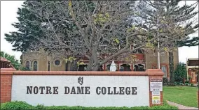  ?? ?? Class cancellati­ons: Notre Dame College has not been able to cover some classes due to teacher shortages.