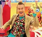  ??  ?? Phil Gallagher, aka Mister Maker, keeps children entertaine­d with arts and crafts blended with humour.