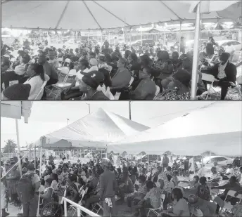  ?? ?? Persons waiting to receive their pension booklets and public assistance