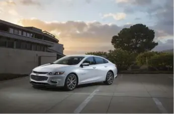 ?? GENERAL MOTORS ?? The Chevrolet Malibu is one of three finalists for North American Car of the Year.