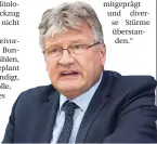  ?? FOTO: DPA ?? Der Afd-co-vorsitzend­e Jörg Meuthen wird seinen Posten räumen.