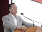  ?? ?? EL GOBERNADOR de Veracruz, Cuitláhuac García, ayer, en conferenci­a.