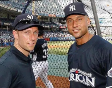  ?? PHOTO PROVIDED ?? Dana Cavalea, left, worked with many all-time great Yankee players such as Derek Jeter, right.