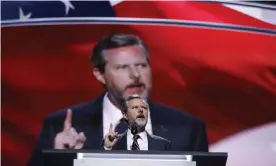  ?? Photograph: Carolyn Kaster/AP ?? Jerry Falwell Jr speaks during the final day of the Republican national convention on 21 July 2016.