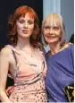  ??  ?? Karen elson and Jan de villeneuve