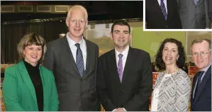  ?? Photo: Chris Bellew/Fennell Photograph­y ?? ABOVE: John O’Sullivan, Skellig Experience; Paul Kelly, Fáilte Ireland, Minister Brendan Griffin TD, Susan Randle, Randles Hotels and Niall Gibbons, Tourism Ireland.
LEFT: Michelle King, The Rose Hotel; Paul Kelly, Fáilte Ireland, Minister Brendan...