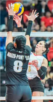  ?? PHOTOGRAPH COURTESY OF PVL ?? SAVI Davison and PLDT should pose serious problems to newcomer Capital1 in their PVL All-Filipino Conference match Saturday at the Filoil EcoOil Center in San Juan.