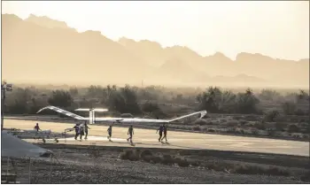  ?? ?? “the air mass here at Yuma proving Ground is relatively stable compared to other parts of the world,” said simon taylor, “unlike previ head of Zephyr program. “What makes Yuma proving Ground very attractive to us is the amount of weather data in the area taylor, head and the relative isolation of its restricted airspace.” flicting the w