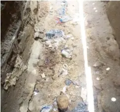  ??  ?? Little Faruk’s corpse was found in from him home
this alleway, 150, meters