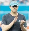  ?? WILFREDO LEE/AP ?? Dolphins head coach Adam Gase selected team captains instead letting players vote on them.