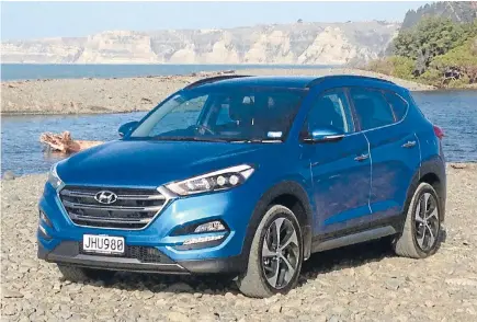  ??  ?? The new-generation Hyundai Tucson should look like a river stone shaped by water, says designer Thomas Burkle.