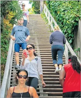  ?? Ricardo DeAratanha Los Angeles Times ?? CLIMBING the Santa Monica Stairs is a good way to get ready for the real thing.