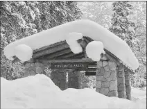  ?? NATIONAL PARK SERVICE ?? Yosemite National Park has experience­d significan­t snowfall in all areas of the park, with snow up to 15 feet deep in some areas.
