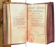  ??  ?? Le Code Napoléon reste le fondement du droit civil français.