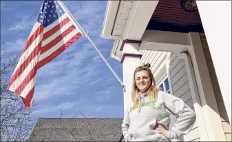  ?? Will Waldron / Times Union ?? Hannah Davis’ effort to start a Young Americans for Liberty chapter was rejected by Skidmore College’s Student Government Associatio­n, which said the group might make some students “feel unsafe.” Davis is seen at her Saratoga Springs apartment.