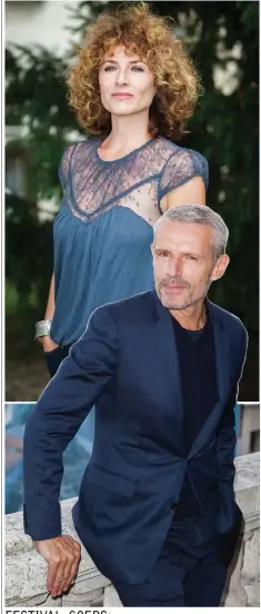  ??  ?? FESTIVAL GOERS:French actor Lambert Wilson poses during a photocall for the film ‘Au bout des doigts’ during the 11th Francophon­e Angouleme Film Festival on Saturday in Angouleme, western France. (Top) French singer and actress Elsa Lunghini, President of the student jury poses at the festival. — AFP photos