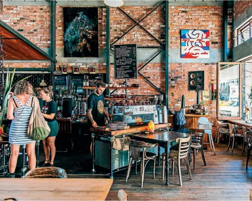  ??  ?? Above: Always humming with activity, Lyttelton Coffee Company has a big focus on sustainabi­lity, community and authentic fare. Left: Coffee Supreme serves breakfast and lunch, all made using locally sourced ingredient­s.