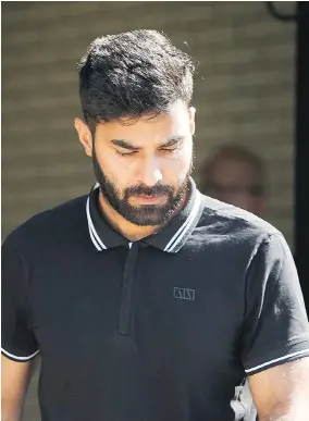  ?? KAYLE NEIS/THE CANADIAN PRESS ?? Jaskirat Sidhu was granted bail Tuesday at a provincial court in Saskatchew­an. He faces 16 counts of dangerous operation of a motor vehicle causing death and 13 counts of dangerous operation of a motor vehicle causing bodily harm in the April 6...