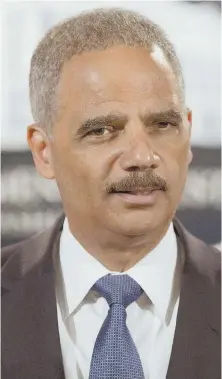  ?? AP FILE PHOTO ?? SCRAMBLED BID: Former Attorney General Eric Holder is heading to a New Hampshire event that is a popular stop for presidenti­al hopefuls.